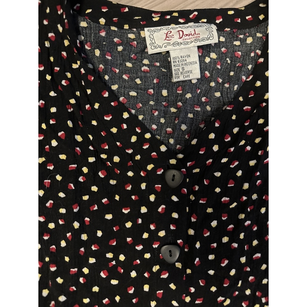 Lee David Ltd Collection Small Sleeveless button down Blouse, vintage Top, S